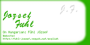 jozsef fuhl business card