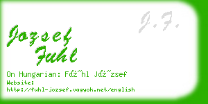 jozsef fuhl business card